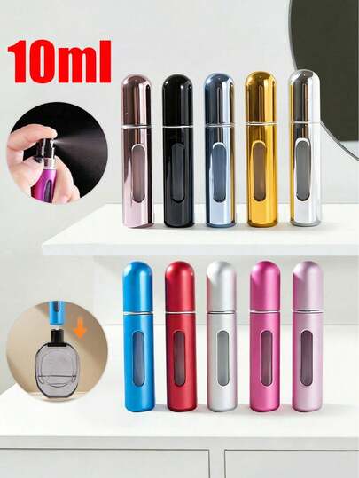 1 10-ML Portable, Compact, Refillable Perfume Spray Bottle With A Travel-Sized Perfume Pump Box.