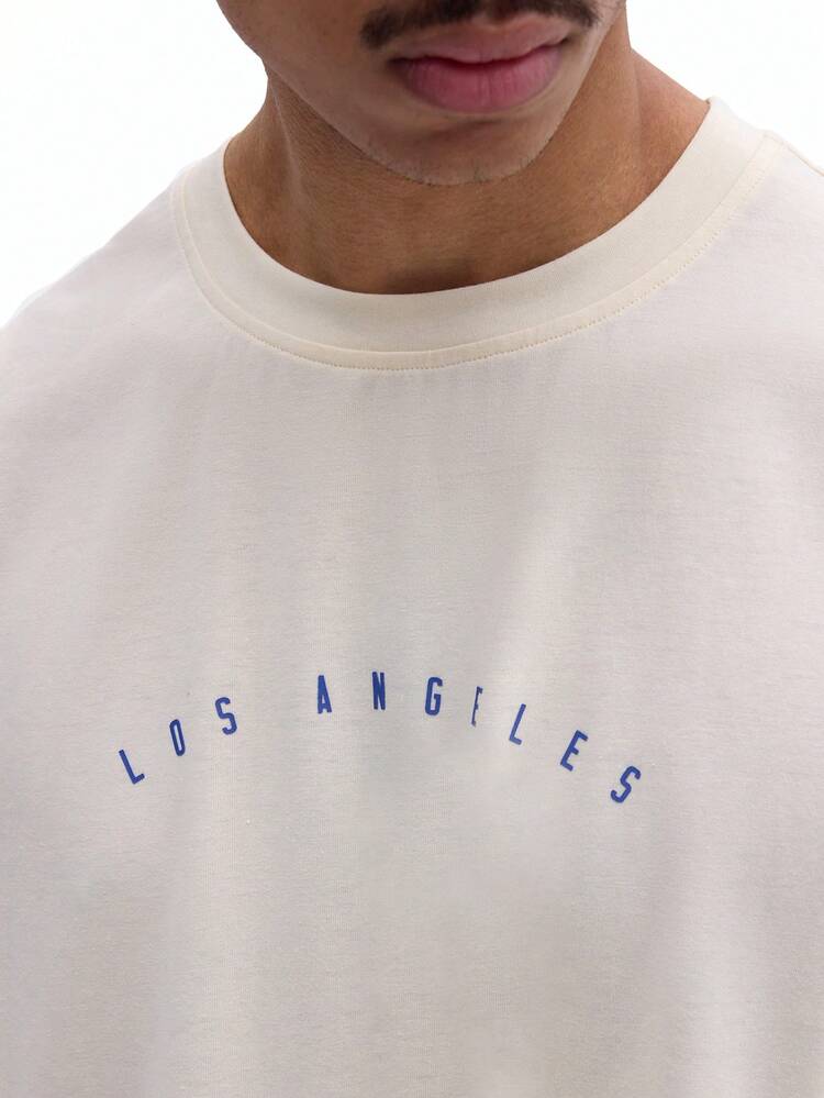 로스앤젤레스 프린트가 있는 크롭 탱크탑