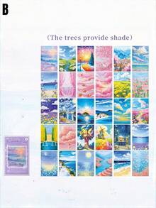 Brushstroke-Style Non-Adhesive Sticky Notepad Material, Diy Journal Sticky Notepad Background Paper - suit - View 4