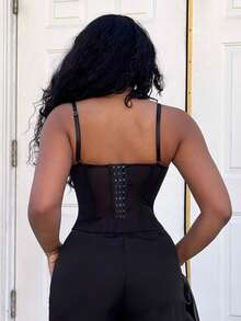 Alexandranx 蕾絲邊緊身吊帶 - 黑色 - 查看 2