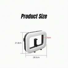 E-30 RGB Selfie Ring Light | 3000-6500K Dimmable LED Fill Light | Phone Holder | Cold Shoe Mount For Vlogging & Live Stream - multicolor - View 5