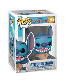 Funko POP！乙烯基人偶，星际宝贝史迪奇沙滩主题，带沙堆底座，橱窗式展示包装，编号1566，可爱Q版桌面摆件，粉丝礼物 - 1PC - 查看 4