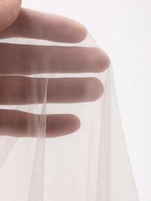 DAZY Đầm cổ chữ V thắt eo với lớp voan bồng bềnh, đầm dự tiệc cưới cho nữ. - Màu be - Xem 8