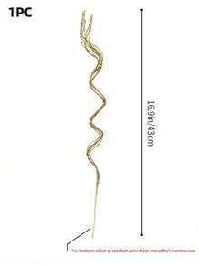 1/4/8 件装闪光人造绿植枝条，闪亮圣诞树装饰花卉摆件，DIY 工艺装饰品，适用于圣诞节、婚礼、派对、节日、家居、餐桌花环、花圈中心装饰用品 - 金色 - 查看 5