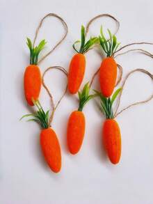 10/20Pieces Easter Carrot Hanging Ornaments Foam Carrot Hanging Ornaments Artificial Simulation Bubble Vegetable Tree Home Kitchen Party Decorations - Multicolor - View 3