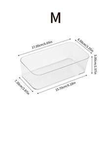 桌面化妆品收纳盒，透明塑料抽屉组合收纳套装，透明梳妆台收纳盒，精致收纳盒，桌面抽屉隔断收纳盒，适用于收纳化妆品、珠宝、厨房小工具、卧室、浴室、办公室、派对桌面抽屉装饰 - 無色 - 查看 2