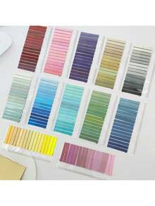 Ultra Thin Index Tabs, Students Essential Back-To-School Supply, Gradient Color Tabs For Marking And Indicating, Reading Signals,School Supplies,Back To School - 13*6cm - View 4