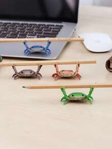 1 pieza Soporte de teléfono creativo y lindo con diseño de cangrejo levantando pesas, accesorio de escritorio minimalista y personalizado, regalo para amantes de las mascotas - Multicolor - Ver 8