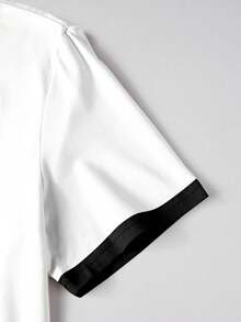 Chillumni 男女皆宜的经典黑白西部牛仔马匹图案+73号圆领T恤，百搭复古休闲简约圆领上衣 - 彩色 - 查看 5