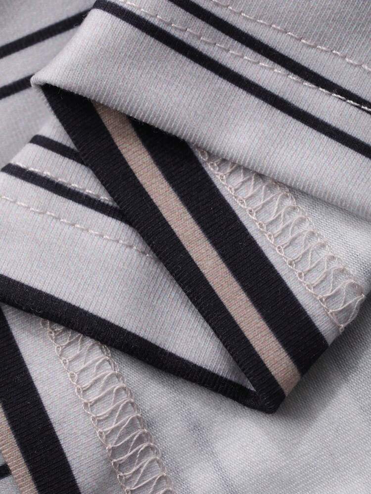 Men's Multi-Color Short Sleeve Top And Shorts Pajama Set, Summer