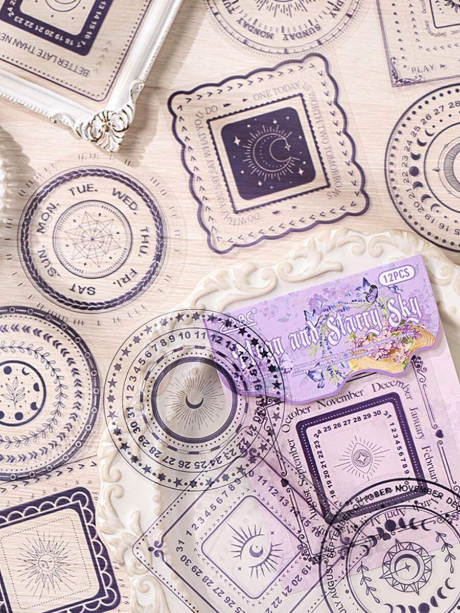 1 Set Of 6 Pcs Lost Flower Wreath Stickers, Journal Stickers, Journal Sticker Bag, Journal Material - suit - View 1