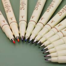 Bộ 3/6 bút lông đầu mềm, kiểu Trung Quốc, bút màu cổ điển, thích hợp để ghi chú và vẽ, bút viết tay, quà tặng học sinh nhân dịp tựu trường. - Bút trung tính - Xem 12