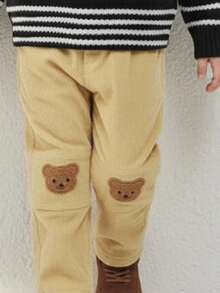 Blossori 2件套男童法式优雅黑白条纹长袖T恤和裤子套装 - 彩色 - 查看 5