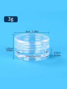 Round Plastic Cosmetic Jars Set With Lids, Transparent Lids, For Liquids Creams Beauty Samples - Clear - View 9