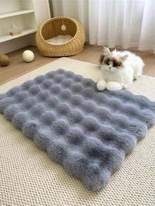 1 pieza Cojín acolchado de peluche cálido y grueso para mascotas, manta para dormir de perro y gato - Multicolor - Ver 11