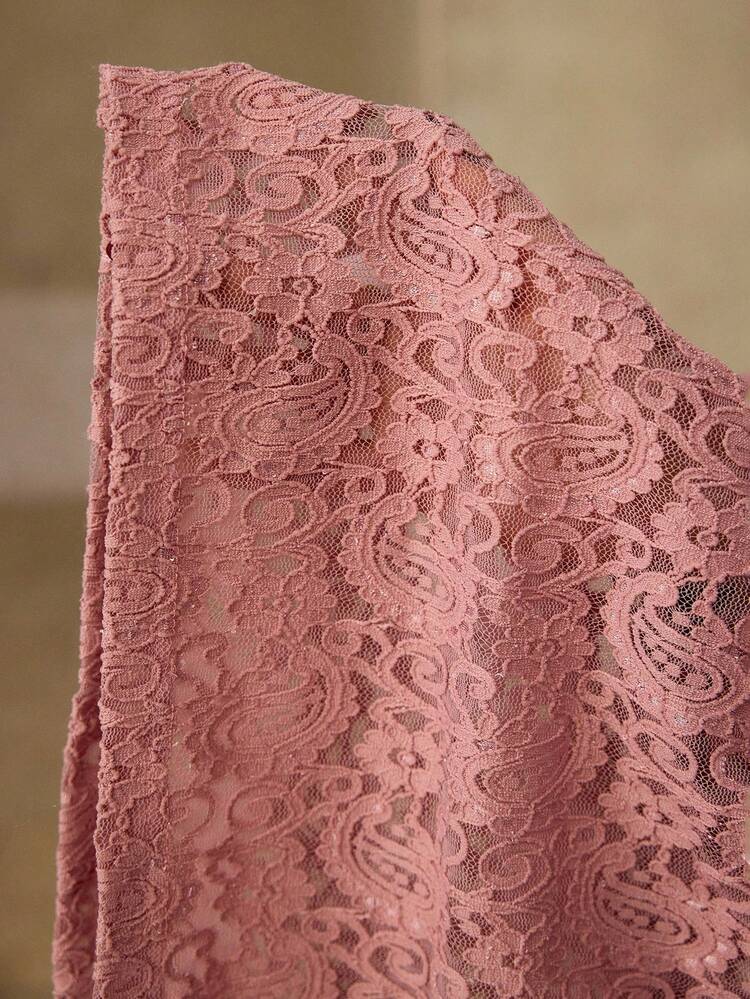 LACE SHEER DESIGN ELEGANT SEXY BLOUSE FOR WOMEN