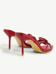 CUCCOO CHICEST Women Shoes Women Pointed Decal Design Everyday Versatile Stiletto High Heel Sandals - Red - View 4