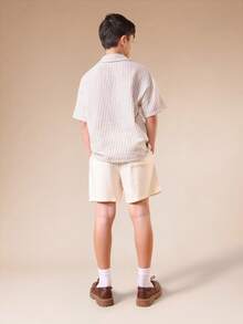 SUMWON Tween Boys Shirt Co-Ords - Apricot - View 2