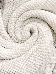 GlowEve White Knit Sleeveless Dress, Waist Cinched, French Hollow-Out Design, Versatile For Beach Vacation, Women Sweater Dress - White - View 3