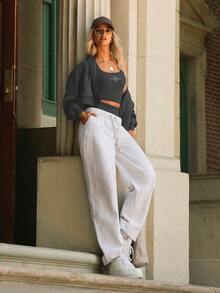 GLOWMODE X 哈利波特日常羊毛霍格沃茨柔软保暖轻盈宽松短款连帽卫衣日常休闲装 - Iron Gray - 查看 6