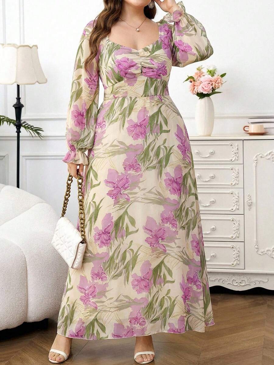 Reflora Elegant Beige Wedding Guest Party Dress For Women,Autumn Holiday Long Evening Dresses,Luxury Formal Graduation Ceremony Outfits,Spring Casual Wear - Purple - View 1