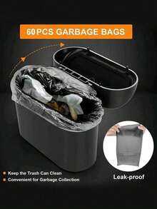 Thùng rác ô tô bằng bìa cứng chất lượng cao - Chống thấm nước và chống rò rỉ | Thùng rác ô tô mini di động cho không gian nhỏ | Thùng rác ô tô chống mùi và chống tràn | Phụ kiện ô tô thiết yếu cho xe sedan, SUV, xe tải, các chuyến đi đường dài | Hoàn hảo cho các chuyến đi đường dài, đi làm và sử dụng tại nhà - màu đen - Xem 4