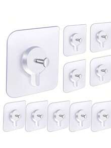 15pcs/30pcs Picture Frame Hanging Tool - Nail-Free Wall Hanging Nails, Photo Album Frame Wall Hanging Hooks - Clear - View 3