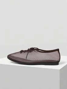 Mnmlis 女士平底鞋 - 咖啡棕 - 查看 2