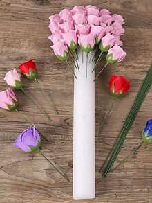 Palos de espuma floral blanca profesional (1/3/5/8/9 piezas) - Oasis cilíndrico sólido para base de ramos de boda DIY, decoración festiva y estacional (Pascua, Acción de Gracias, Halloween) - Barra de espuma - Ver 6