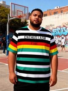 Manfinity Joysei Diseño de estampado de pato en los músculos abdominales, ropa deportiva casual de verano de moda para hombres, parte superior para hombres - Multicolor - Ver 3