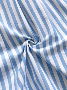 Soleia 女士度假休闲条纹扭结镂空连体衣 - 彩色 - 查看 6