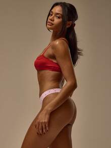 MUSERA ESSENTIALS 印花高腰丁字裤三件装 性感内衣 约会可爱晚宴必备 春夏度假 - 彩色 - 查看 12