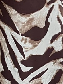 Livesso 女士休闲百搭日常穿搭开衩裙 - 咖啡棕 - 查看 7