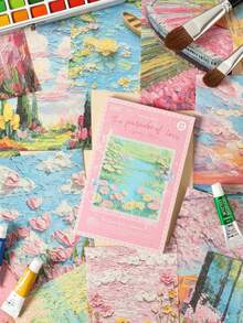 Brushstroke-Style Non-Adhesive Sticky Notepad Material, Diy Journal Sticky Notepad Background Paper - suit - View 6