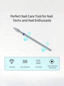 1Pc 3Pcs Tapered Diamond Nail Drill Bit Professional Cuticle Cleaner For Dead Skin Removal Nail Care Manicure Tool - Multicolor - View 7