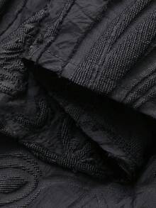 Livesso Women's V-Neck Casual Loose Straight Lace Chiffon Beach Dress, Elegant For Commuting, Spring & Summer - Black - View 8