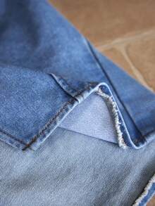 Selenza Women's Tie-Neck Single-Breasted Casual Versatile Daily Denim Blouse - Blue - View 8