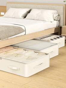 Reinforced Dustproof Bed Base Storage Box With Handle, Suitable For Storing Quilts, Blankets, Bedding, Pillows, And Other Bedroom Accessories. - Multicolor - View 1