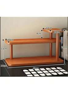 One Piece Single-Layer Three-Layer Bamboo Table Storage Rack, Suitable For Storing Cosmetics, Perfume, Spices And Office Supplies - High-Quality Bamboo Bathroom Dresser Storage Cabinet, Simple Design, Multi-Function Storage Rack, Can Be Used To Store Jewelry, Cosmetics And Household Supplies, Bamboo Surface Is Smooth - Brown - View 12