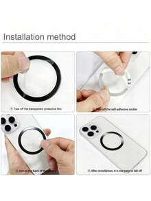 4 Strong Magnetic Rings - Suitable For MagSticker Rings - Magnetic Rings Compatible With MagMagnetic Wireless Charger Shell Compatible With Apple 17 16 15 14 Pro Max Galaxy Android Accessories Compatible With IPhone, Android Phone, Gift For Birthday, Family, Friends Gifts Birthday Phone Holder Phone Stand Phone Accessories Strong Load-Bearing - Multicolor - View 3