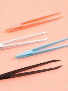 10 Pcs Colorful Plastic Nylon Pointed Clips, Diy Craft Journal Tools, Hardened Anti-Static Carbon Fiber Tweezers - suit - View 7