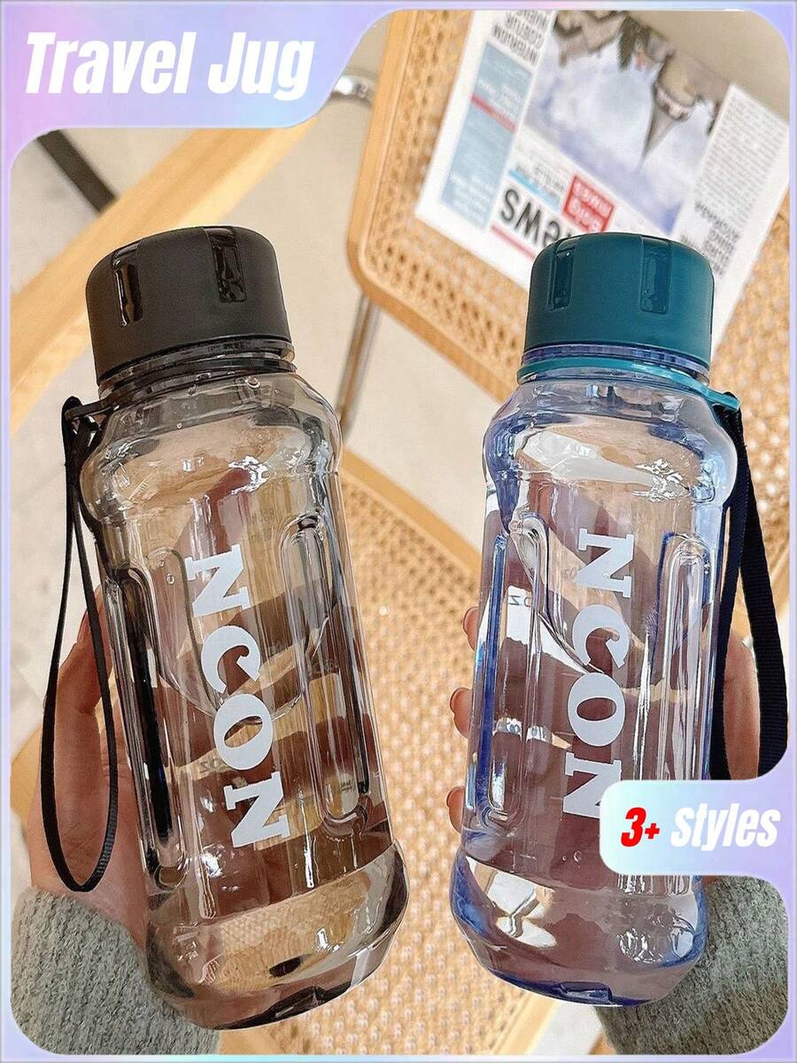 1300毫升透明水瓶，防漏大容量便携旅行水壶，轻便 - 彩色 - 查看 1