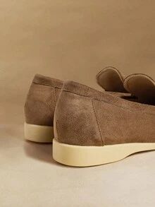 Rosivie Ladies' Commuting Slip-On Flat Shoes - Coffee Brown - View 4