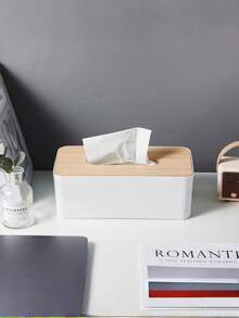 1个简易桌面纸巾盒，适用于家庭、餐厅、咖啡桌、遥控器分隔架、礼品等。 - 彩色 - 查看 2
