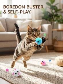 PETSIN Cute Mouse Shaped Cat Toy With Bell Sound, Interactive Play For Cats - Multicolor - View 3