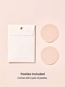 LUVLETTE 可重复使用自粘式无肩带无痕硅胶提拉文胸，附赠乳贴，旅行必备，青铜色乳贴 - 銅色 - 查看 11