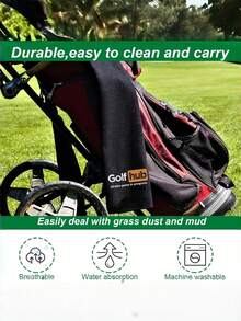 Golfhub Golf Towel – Men's Golf Accessories – Gifts For Men And Women – Embroidered Fun Golf Towel - Black Yellow White - View 5