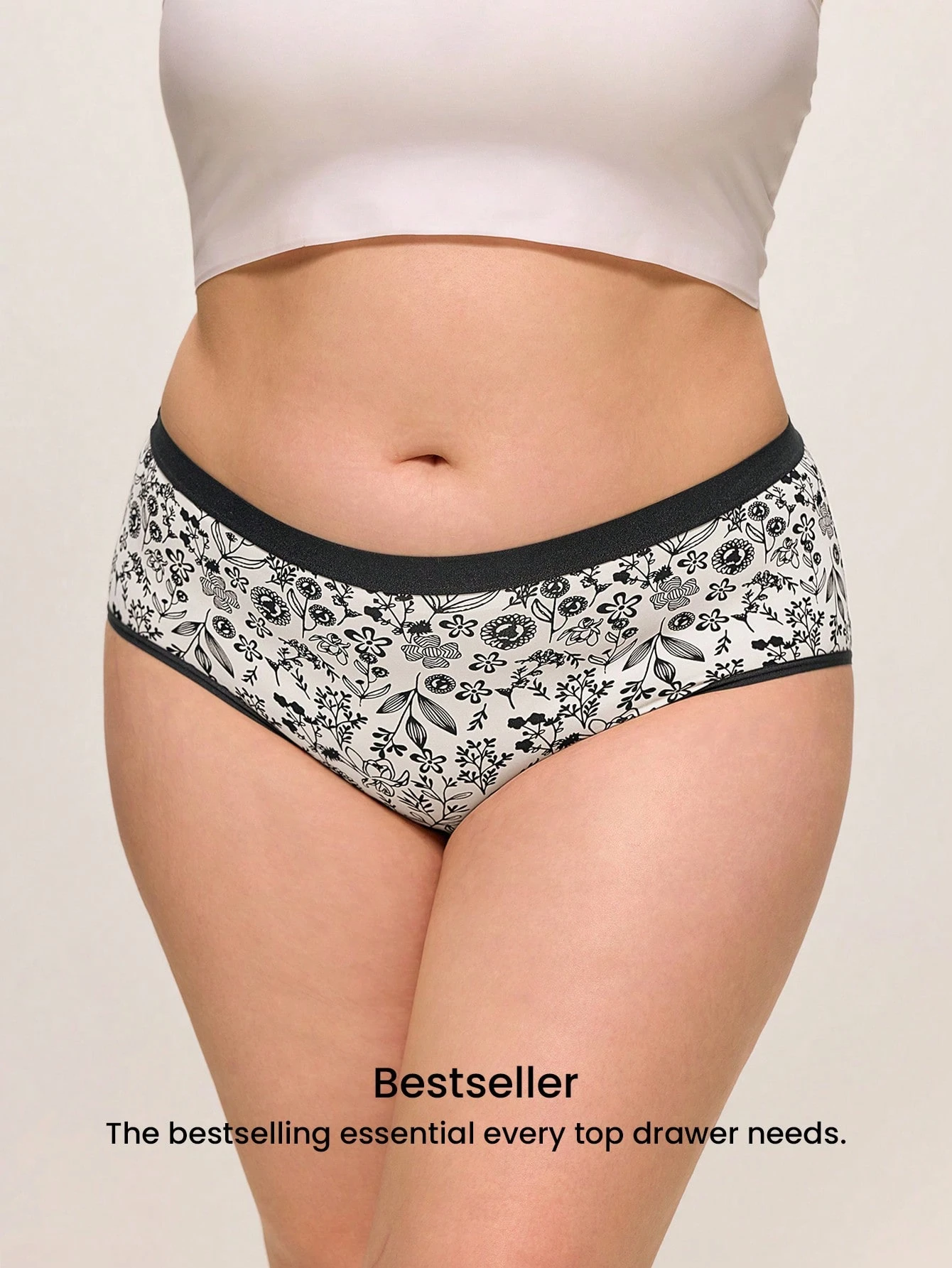 2 paquets de sous-vêtements confortables, respirants et doux à taille basse avec dentelle florale - Noir, à la mode actuelle