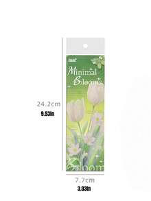 1张花卉日记语录剪贴贴纸创意贴纸书花卉素材贴纸DIY日记贴纸书 - 套裝 - 查看 2