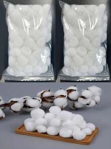 500/300/200 Pcs Premium 100% Pure Balls - Super Soft & Absorbent For Makeup Removal, Nail Polish, Lotion, And Daily Use - Natural & Versatile Beauty Essential - Multicolor - View 1